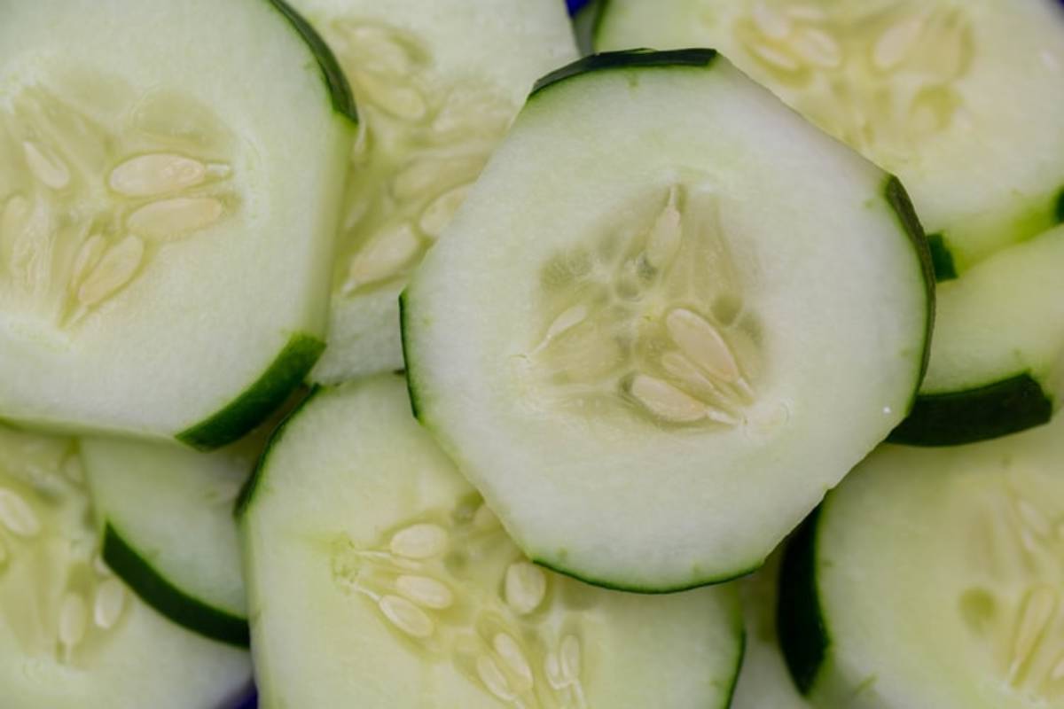 Sliced cucumber